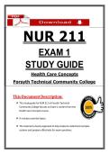 NUR 211 Exam 1 Study Guide &lpar;2026 &sol; 2027&rpar; &vert; Health Care Concepts &vert; Forsyth Tech &lpar;PDF&rpar;