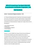 APEA 3P Actual Exam Test Bank 2026&sol;2027 &vert; 250 Questions for FNP Certification Prep