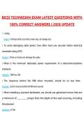 BICSI TECHNICIAN EXAM COMPLETE QUESTIONS AND 100&percnt; VERIFIED ANSWERS LATEST VERSION &lpar;PASS GUARANTEE&rpar;