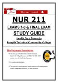 NUR 211 Exams 1&ndash;3 & Final Study Guide &lpar;2026 &sol; 2027&rpar; &vert; Health Care Concepts &vert; Forsyth Tech &lpar;PDF&rpar;
