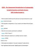 C839 - Pre-Assessment Introduction to Cryptography Questions with Correct Answers Pass the Exam&comma; 100&percnt; Verified &lpar;2026 &sol; 2027&rpar; Graded A&plus;