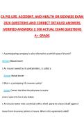 CA LIFE &ndash; PSI Exam Questions with Correct Answers Pass the Exam&comma; 100&percnt; Verified &lpar;2026 &sol; 2027&rpar; Graded A&plus;