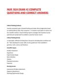 NUR 1024 EXAM &num;2 COMPLETE QUESTIONS AND CORRECT ANSWERS 2026 &vert; VERIFIED EXAM QUESTIONS