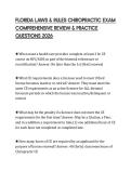 FLORIDA LAWS & RULES CHIROPRACTIC EXAM COMPREHENSIVE REVIEW & PRACTICE QUESTIONS 2026