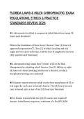FLORIDA LAWS & RULES CHIROPRACTIC EXAM REGULATIONS&comma; ETHICS & PRACTICE STANDARDS REVIEW 2026