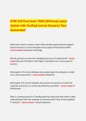 ISTM 210 Final Exam TAMU &lpar;Phinney&rpar; Latest  Update with Verified Correct Answers&sol; Pass Guaranteed 
