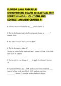 FLORIDA LAWS AND RULES CHIROPRACTIC BOARD 2023 ACTUAL TEST SCRIPT 2026 FULL SOLUTIONS AND CORRECT ANSWERS GRADED A&plus;