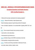CMN 548 MODULE 5 PSYCHOPHARMACOLOGY EXAM 2026 COMPLETE QUESTIONS AND 100&percnt; VERIFIED ANSWERS LATEST VERSION &lpar;PASS GUARANTEE&rpar;