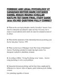 FORENSIC AND LEGAL PSYCHOLOGY 1ST CANADIAN EDITION MARK COSTANZO DANIEL KRAUSS REGINA SCHULLER KAITLYN TEST BANK FINAL STUDY GUIDE 2026 SOLVED QUESTIONS FULLY CORRECT