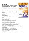Test Bank for Leadership Roles and Management Functions in Nursing&comma; 10th Edition &ndash; Bessie L&period; Marquis & Carol Huston &lpar;Chapters 1&ndash;25&comma; Complete Guide A&plus;&rpar;