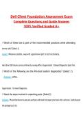 Dell Client Foundation Assessment Exam Questions with Correct Answers Pass the Exam&comma; 100&percnt; Verified &lpar;2026 &sol; 2027&rpar; Graded A&plus;