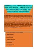 PMHNP Mock Board - PMHNP EXAM STUDY GUIDE ACCURATE QUESTIONS AND CORRECT DETAILED ANSWERS WITH RATIONALES &vert;&vert; 100&percnt; GUARANTEED PASS <BRAND NEW VERSION>