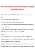DELL CLIENT FOUNDATIONS COMPLETE QUESTIONS AND 100&percnt; VERIFIED ANSWERS LATEST VERSION &lpar;PASS GUARANTEE&rpar;