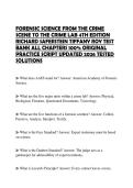 FORENSIC SCIENCE FROM THE CRIME SCENE TO THE CRIME LAB 4TH EDITION RICHARD SAFERSTEIN TIFFANY ROY TEST BANK ALL CHAPTERS 100&percnt; ORIGINAL PRACTICE SCRIPT UPDATED 2026 TESTED SOLUTIONS
