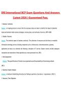 DRI International BCP Exam Questions with Correct Answers Pass the Exam&comma; 100&percnt; Verified &lpar;2026 &sol; 2027&rpar; Graded A&plus;