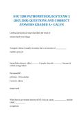 NSG 3280 PATHOPHYSIOLOGY EXAM 3 &lpar;2025-2026&rpar; QUESTIONS AND CORRECT ANSWERS GRADED A&plus; GALEN