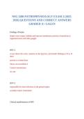 NSG 3280 PATHOPHYSIOLOGY EXAM 2 &lpar;2025-2026&rpar; QUESTIONS AND CORRECT ANSWERS GRADED A&plus; GALEN