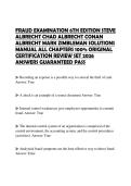 FRAUD EXAMINATION 6TH EDITION STEVE ALBRECHT CHAD ALBRECHT CONAN ALBRECHT MARK ZIMBLEMAN SOLUTIONS MANUAL ALL CHAPTERS 100&percnt; ORIGINAL CERTIFICATION REVIEW SET 2026 ANSWERS GUARANTEED PASS