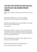 FTCE ESE TOTAL REVIEW PACKAGE 2023 FULL SOLUTION SET ONE HUNDRED PERCENT VERIFIED