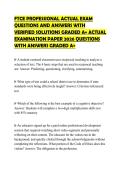 FTCE PROFESSIONAL ACTUAL EXAM QUESTIONS AND ANSWERS WITH VERIFIED SOLUTIONS GRADED A&plus; ACTUAL EXAMINATION PAPER 2026 QUESTIONS WITH ANSWERS GRADED A&plus;