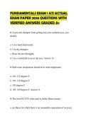 FUNDAMENTALS EXAM 1 ATI ACTUAL EXAM PAPER 2026 QUESTIONS WITH VERIFIED ANSWERS GRADED A&plus;