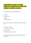 FUNDAMENTALS EXAM 1 ATI FINAL PAPER 2026 COMPLETE SOLUTIONS AND CORRECT ANSWERS GRADED A&plus;