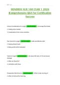 HONDROS NUR 160 EXAM 1 2026 &vert;Comprehensive Q&A For Certification Success