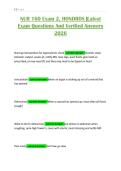 NUR 160 Exam 2&comma; HONDROS &vert;Latest Exam Questions And Verified Answers 2026