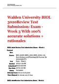 Walden University &vert; BIOL 3020&vert;Review Test Submission&colon; Exam - Week 3 With 100&percnt; accurate solutions &plus; rationales