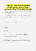ServiceNow Implementation Specialist  Security Incident Response Exam  QUESTIONS AND CORRECT ANSWERS