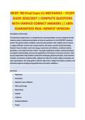 NEIEP 700 Final Exam V1 - NEIEP EXAM STUDY GUIDE ACCURATE QUESTIONS AND CORRECT DETAILED ANSWERS WITH RATIONALES &vert;&vert; 100&percnt; GUARANTEED PASS <BRAND NEW VERSION>