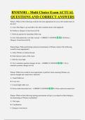 BNMN501 - Multi Choice Exam ACTUAL  QUESTIONS AND CORRECT ANSWERS