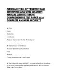 FUNDAMENTALS OF TAXATION 2023 EDITION 16E ANA CRUZ SOLUTION MANUAL WITH TEST BANK COMPREHENSIVE TEST PAPER 2026 COMPLETE ANSWERS ACCURATE
