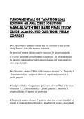 FUNDAMENTALS OF TAXATION 2023 EDITION 16E ANA CRUZ SOLUTION MANUAL WITH TEST BANK FINAL STUDY GUIDE 2026 SOLVED QUESTIONS FULLY CORRECT