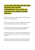 GA PEST EMPLOYEE REGISTRATION EXAM QUESTIONS AND ANSWERS COMPREHENSIVE STUDY GUIDE 2026 QUESTIONS WITH VERIFIED ANSWERS GRADED A&plus;