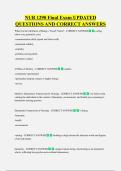 NUR 1290 Final Exam UPDATED  QUESTIONS AND CORRECT ANSWERS