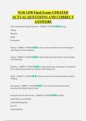 NUR 1290 Final Exam UPDATED  ACTUAL QUESTIONS AND CORRECT  ANSWERS