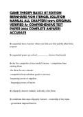 GAME THEORY BASICS 1ST EDITION BERNHARD VON STENGEL SOLUTION MANUAL ALL CHAPTERS 100&percnt; ORIGINAL VERIFIED A&plus; COMPREHENSIVE TEST PAPER 2026 COMPLETE ANSWERS ACCURATE