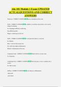 Ahs 101 Module 1 Exam UPDATED  ACTUALQUESTIONS AND CORRECT  ANSWERS