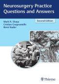 Neurosurgery Practice Questions and Answers 2nd Edition &vert; over 800 Questions Accurate answers provided with comprehensive Explanations
