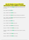 Ahs 101 Module 1 Exam UPDATED  QUESTIONS AND CORRECT ANSWERS