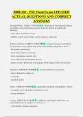 BBH 101 - PSU Final Exam UPDATED  ACTUAL QUESTIONS AND CORRECT  ANSWERS