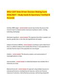 WGU C207 Data-Driven Decision Making Exam  2026&sol;2027 &ndash; Study Guide & Questions&sol; Verified & Accurate  