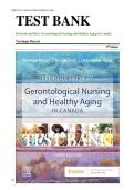 Gerontological Nursing and Healthy Aging in Canada 3rd Edition Test Bank &ndash; Ebersole & Hess &ndash; Complete Chapter Questions & Solutions PDF