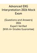 Advanced EKG Interpretation 2026 Mock Exam &vert; Practice Questions & Answers