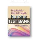 Test Bank for Psychiatric-Mental Health Nursing 9th Edition by Sheila L&period; Videbeck All Chapters &lpar;1-24&rpar; LATEST UPDATE 2025