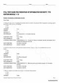 TEST BANK FOR Principles of Information Security&comma; 7th Edition by Michael E&period; Whitman & Herbert J&period; Mattord &lpar;Modules 1&ndash;12&rpar;  All Chapters &vert; Newest Update 