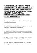 GOVERNMENT AND NOT-FOR-PROFIT ACCOUNTING CONCEPTS AND PRACTICES 8TH EDITION MICHAEL GRANOF SALEHA KHUMAWALA THAD CALABRESE DANIEL SOLUTION MANUAL ACTUAL EXAMINATION 2026 QUESTIONS WITH SOLUTIONS GRADED A&plus;