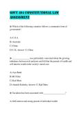 GOVT 404 Constitutional Law Assessment