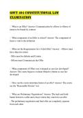 GOVT 404 Constitutional Law Examination